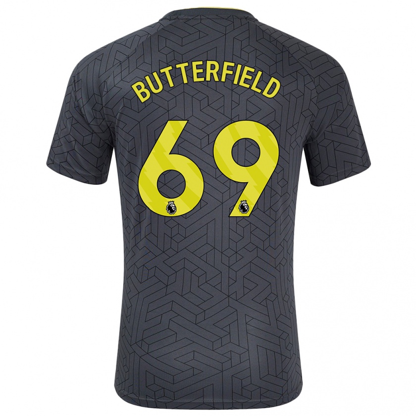 Kandiny Gyermek Luke Butterfield #69 Fekete Sárga Idegenbeli Jersey 2024/25 Mez Póló Ing