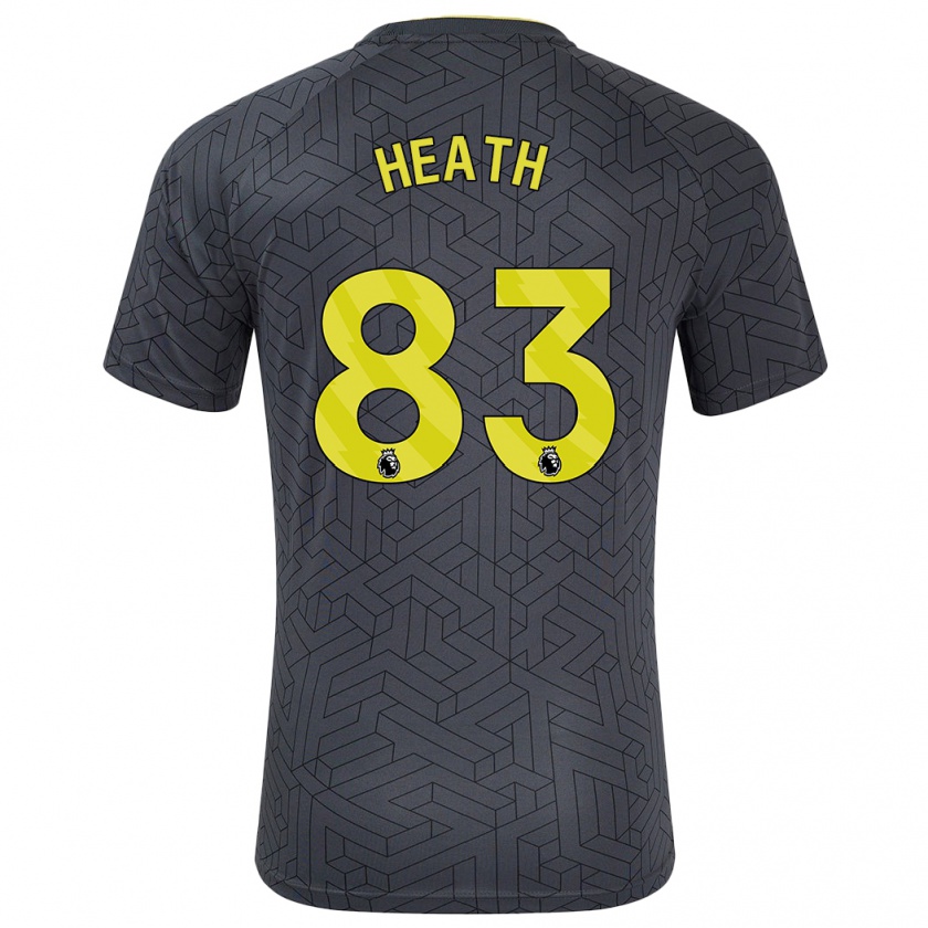 Kandiny Gyermek Isaac Heath #83 Fekete Sárga Idegenbeli Jersey 2024/25 Mez Póló Ing