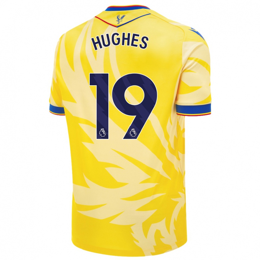 Kandiny Gyermek Will Hughes #19 Sárga Idegenbeli Jersey 2024/25 Mez Póló Ing