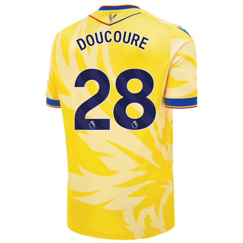 Kandiny Gyermek Cheick Doucouré #28 Sárga Idegenbeli Jersey 2024/25 Mez Póló Ing