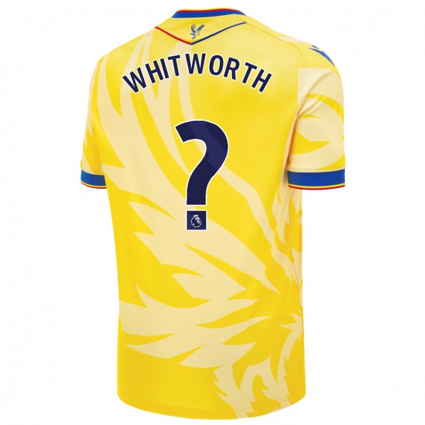 Kandiny Gyermek Harry Whitworth #0 Sárga Idegenbeli Jersey 2024/25 Mez Póló Ing