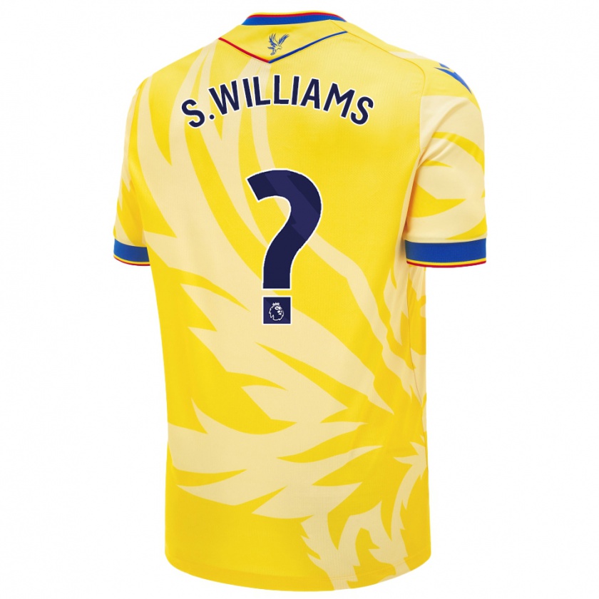 Kandiny Gyermek Seb Williams #0 Sárga Idegenbeli Jersey 2024/25 Mez Póló Ing