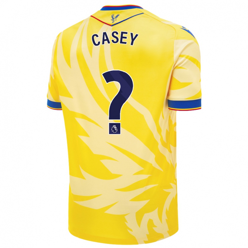 Kandiny Gyermek Benjamin Casey #0 Sárga Idegenbeli Jersey 2024/25 Mez Póló Ing