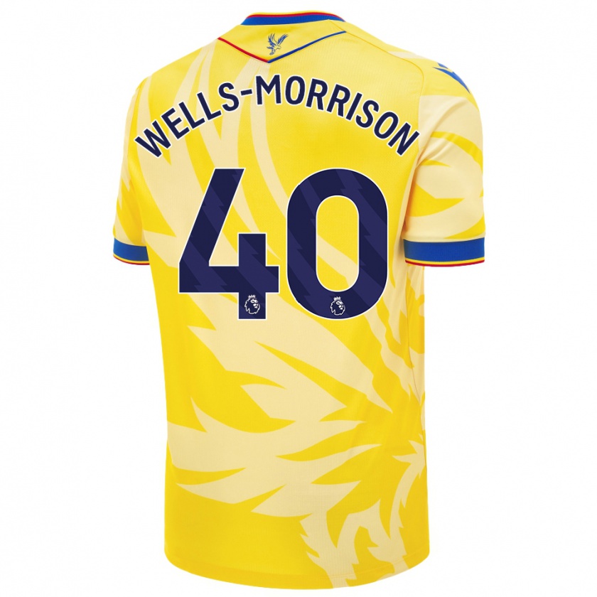 Kandiny Gyermek Jack Wells-Morrison #40 Sárga Idegenbeli Jersey 2024/25 Mez Póló Ing