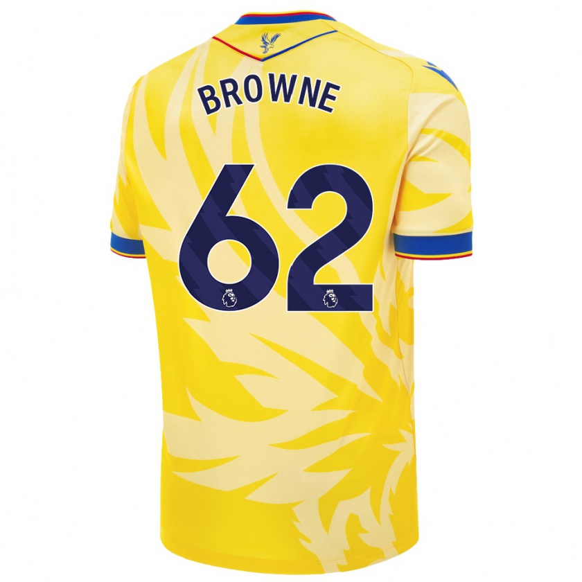 Kandiny Gyermek Luke Browne #62 Sárga Idegenbeli Jersey 2024/25 Mez Póló Ing