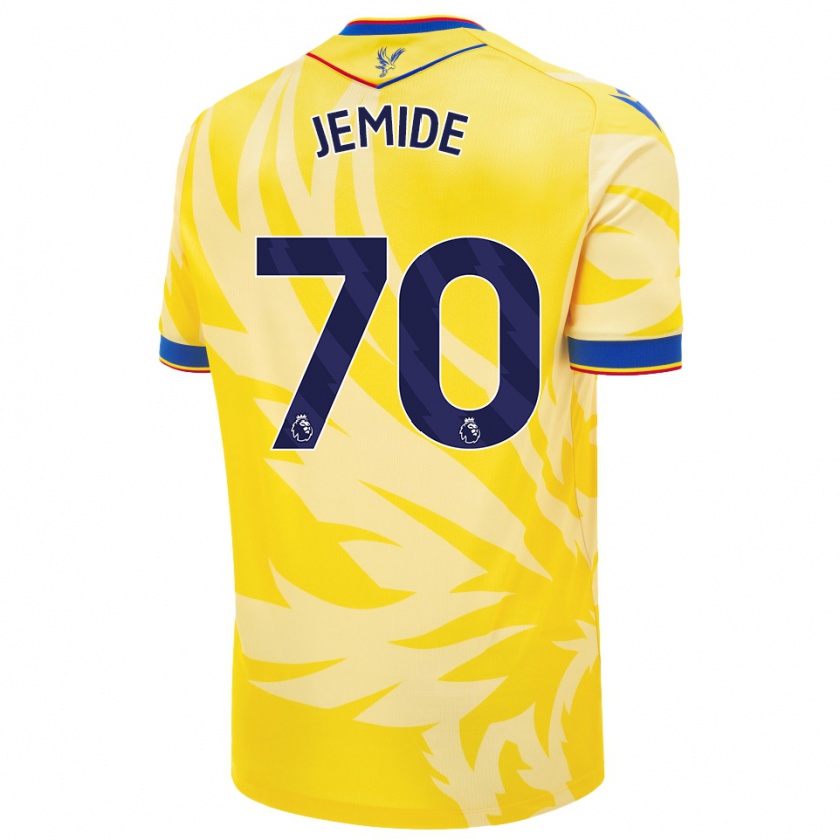 Kandiny Gyermek Mofe Jemide #70 Sárga Idegenbeli Jersey 2024/25 Mez Póló Ing