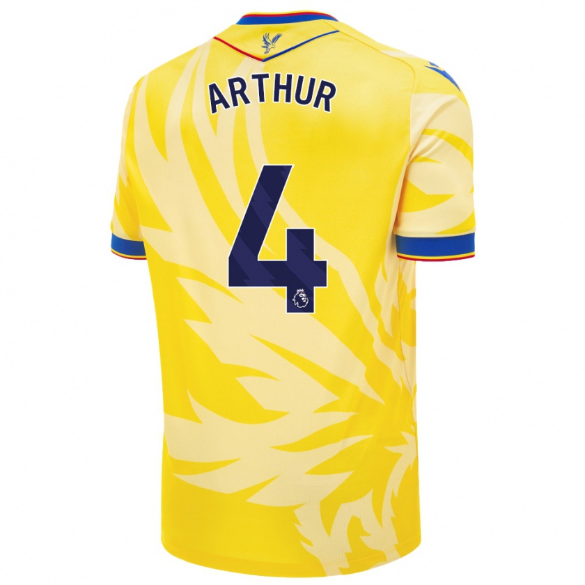 Kandiny Gyermek Chloe Arthur #4 Sárga Idegenbeli Jersey 2024/25 Mez Póló Ing