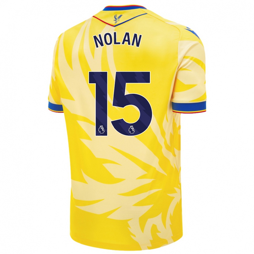 Kandiny Gyermek Hayley Nolan #15 Sárga Idegenbeli Jersey 2024/25 Mez Póló Ing