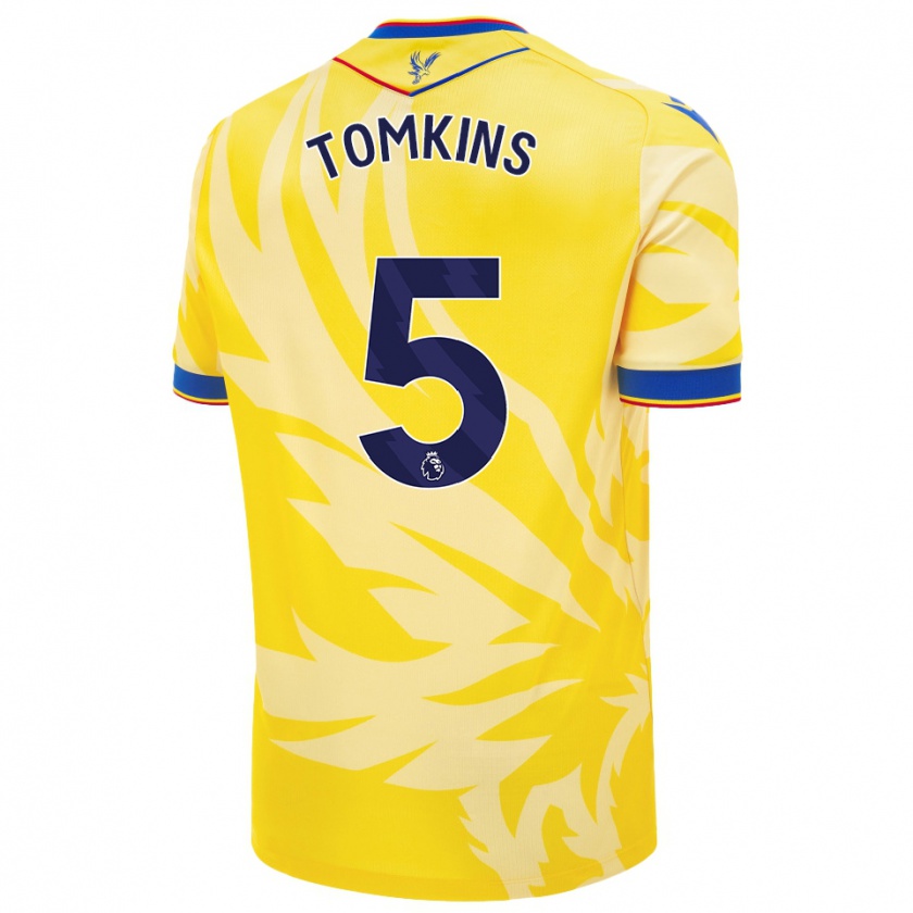 Kandiny Gyermek James Tomkins #5 Sárga Idegenbeli Jersey 2024/25 Mez Póló Ing