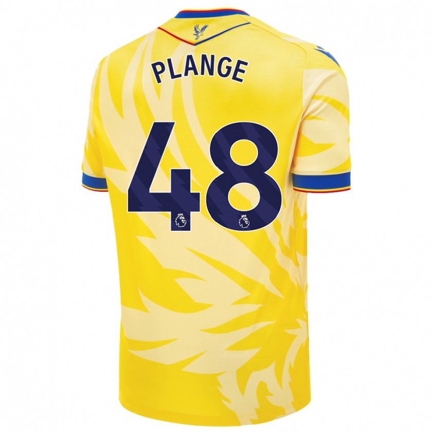 Kandiny Gyermek Luke Plange #48 Sárga Idegenbeli Jersey 2024/25 Mez Póló Ing