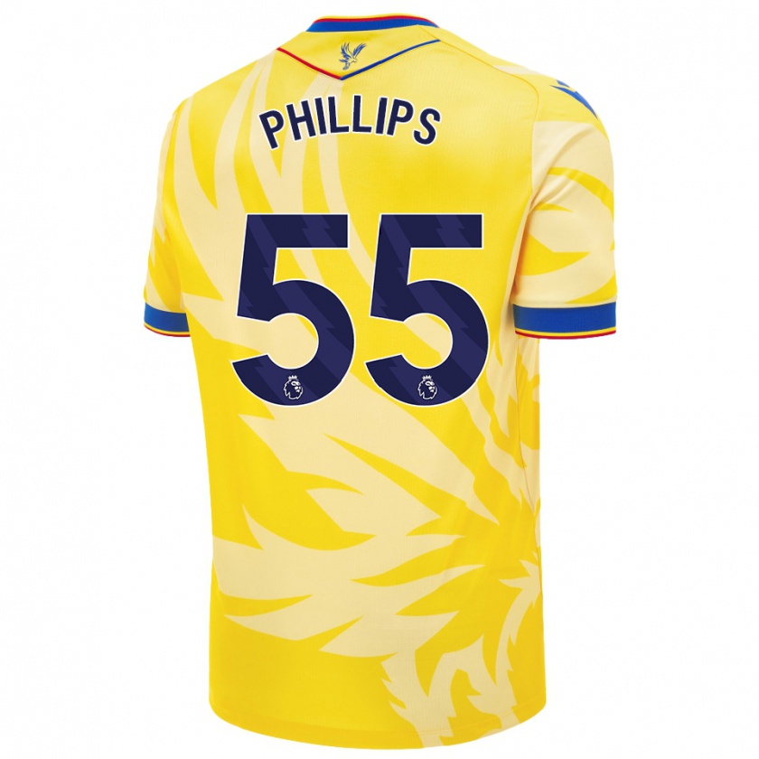 Kandiny Gyermek Killian Phillips #55 Sárga Idegenbeli Jersey 2024/25 Mez Póló Ing