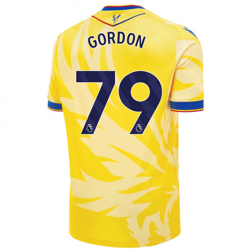 Kandiny Gyermek John-Kymani Gordon #79 Sárga Idegenbeli Jersey 2024/25 Mez Póló Ing