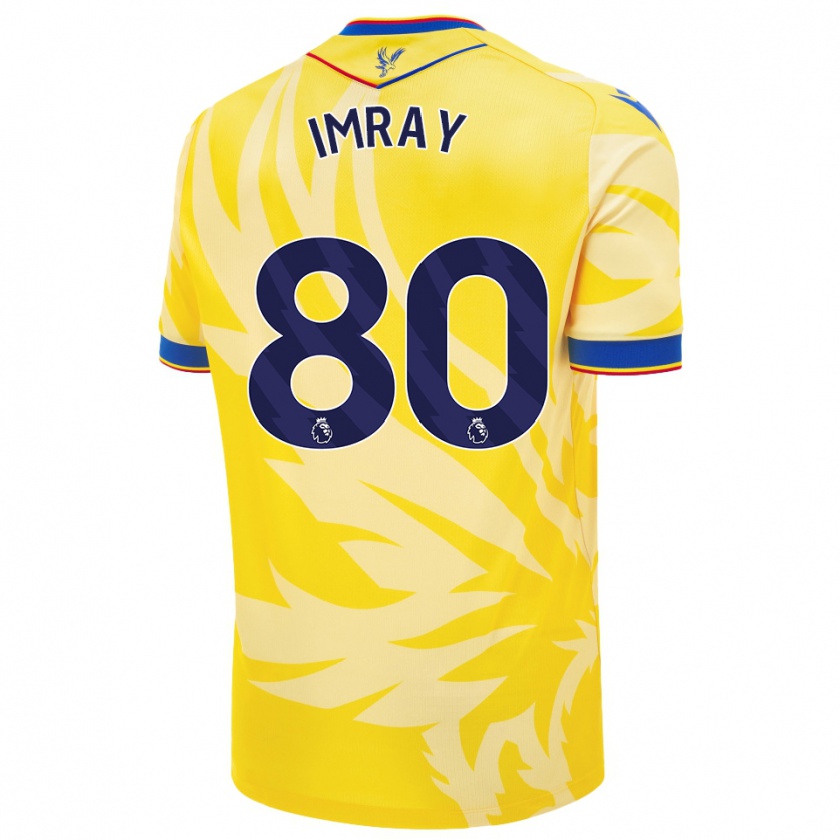 Kandiny Gyermek Danny Imray #80 Sárga Idegenbeli Jersey 2024/25 Mez Póló Ing