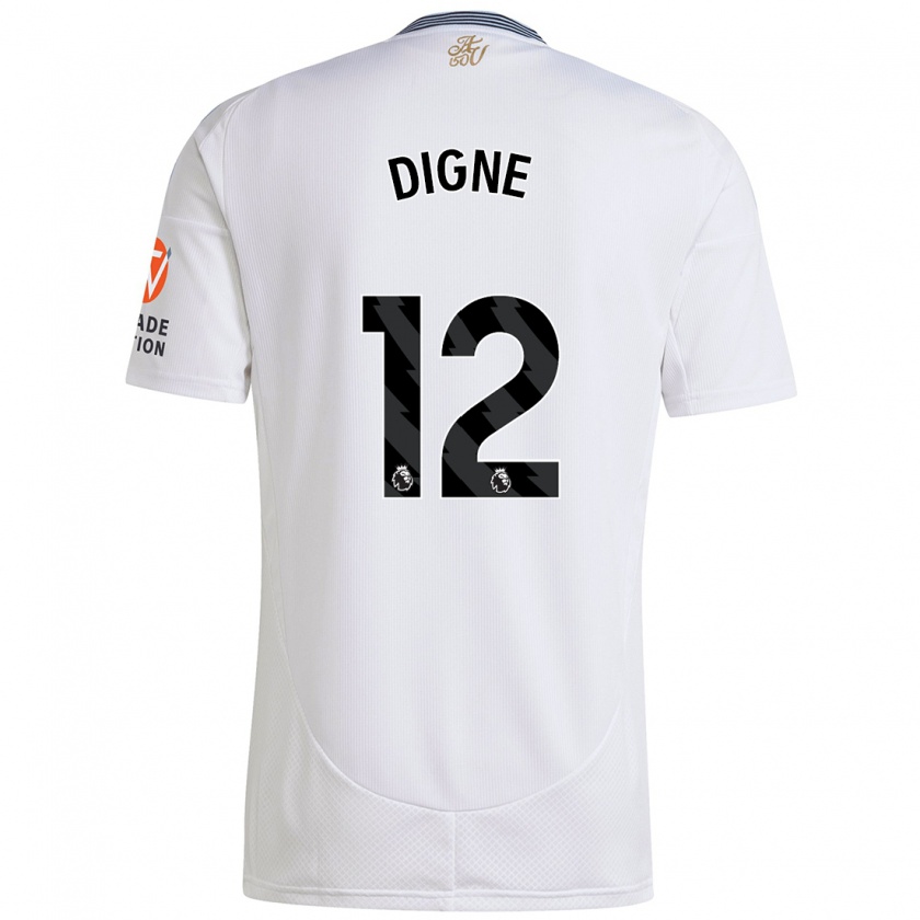 Kandiny Gyermek Lucas Digne #12 Fehér Idegenbeli Jersey 2024/25 Mez Póló Ing