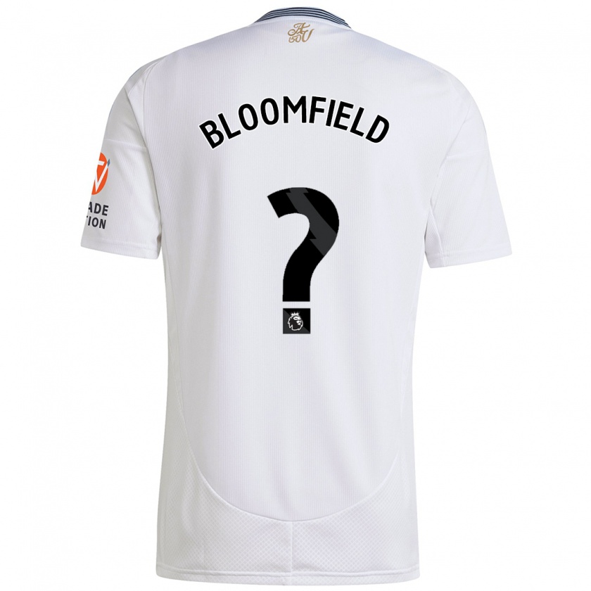 Kandiny Gyermek Teddie Bloomfield #0 Fehér Idegenbeli Jersey 2024/25 Mez Póló Ing