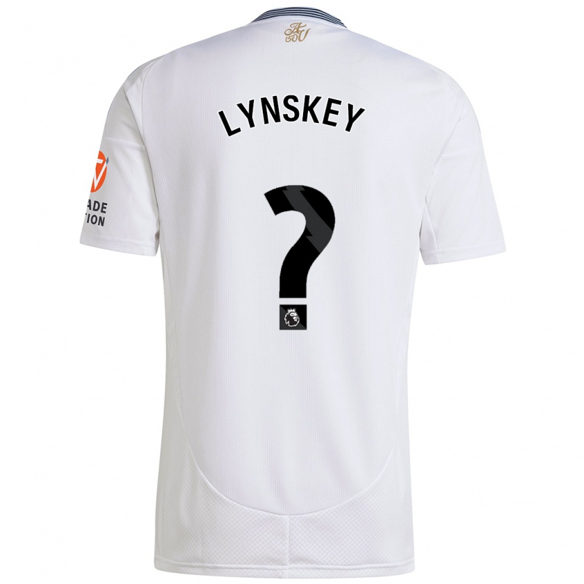 Kandiny Gyermek Alfie Lynskey #0 Fehér Idegenbeli Jersey 2024/25 Mez Póló Ing