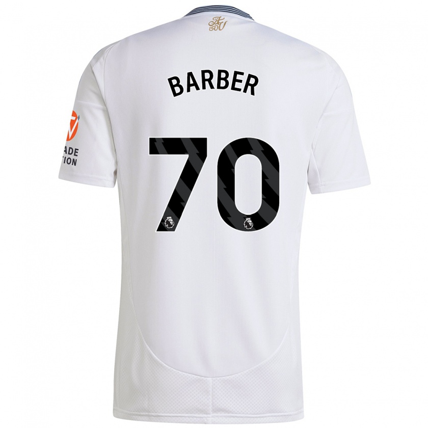 Kandiny Gyermek Jayden Barber #70 Fehér Idegenbeli Jersey 2024/25 Mez Póló Ing