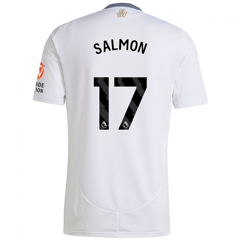 Kandiny Gyermek Ebony Salmon #17 Fehér Idegenbeli Jersey 2024/25 Mez Póló Ing