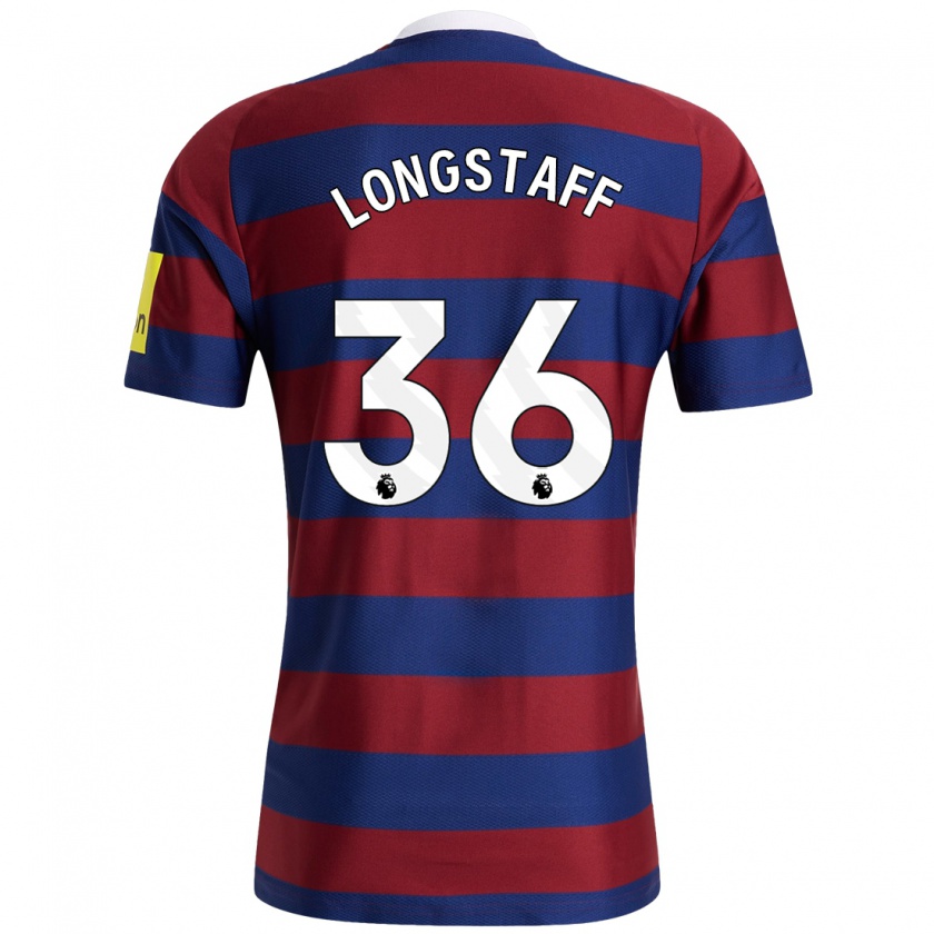 Kandiny Gyermek Sean Longstaff #36 Bordó Sötétkék Idegenbeli Jersey 2024/25 Mez Póló Ing