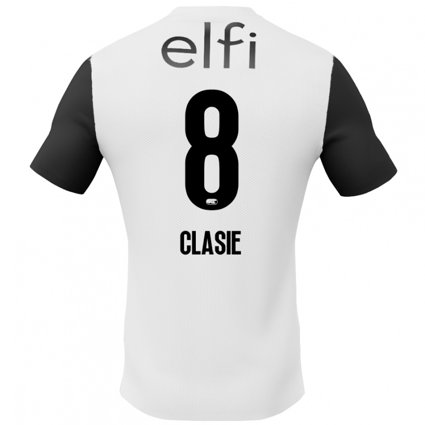 Kandiny Gyermek Jordy Clasie #8 Fehér Fekete Idegenbeli Jersey 2024/25 Mez Póló Ing