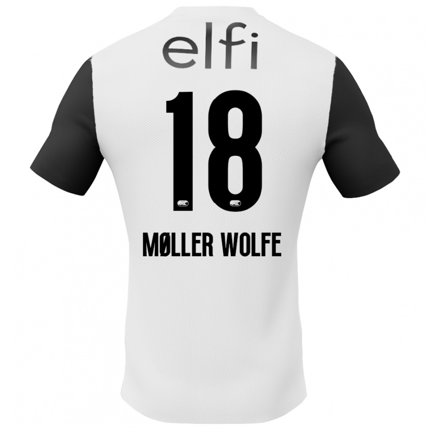 Kandiny Gyermek David Møller Wolfe #18 Fehér Fekete Idegenbeli Jersey 2024/25 Mez Póló Ing