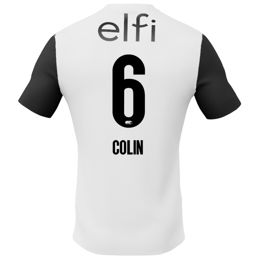 Kandiny Gyermek Isa Colin #6 Fehér Fekete Idegenbeli Jersey 2024/25 Mez Póló Ing