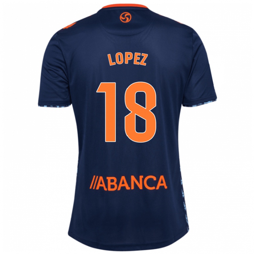 Kandiny Gyermek Joel López #18 Sötétkék Idegenbeli Jersey 2024/25 Mez Póló Ing