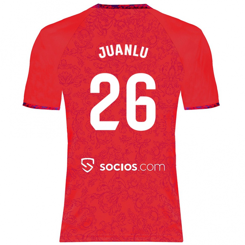 Kandiny Gyermek Juanlu Sánchez #26 Piros Idegenbeli Jersey 2024/25 Mez Póló Ing