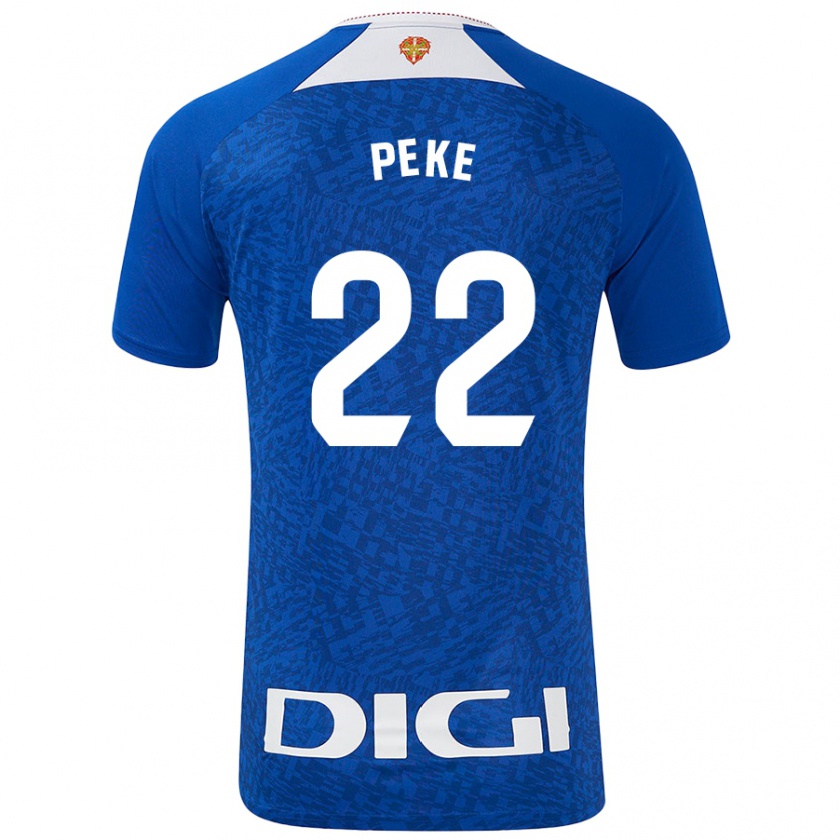 Kandiny Gyermek Ainize Barea Nuñez #22 Királykék Idegenbeli Jersey 2024/25 Mez Póló Ing