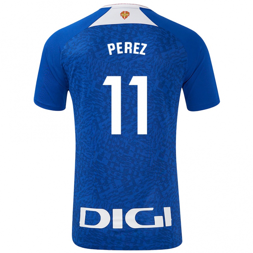 Kandiny Gyermek Adrián Pérez #11 Királykék Idegenbeli Jersey 2024/25 Mez Póló Ing