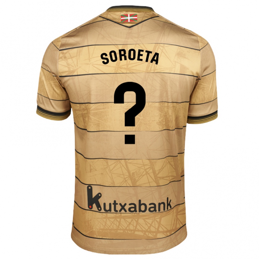 Kandiny Gyermek Javier Soroeta #0 Barna Idegenbeli Jersey 2024/25 Mez Póló Ing