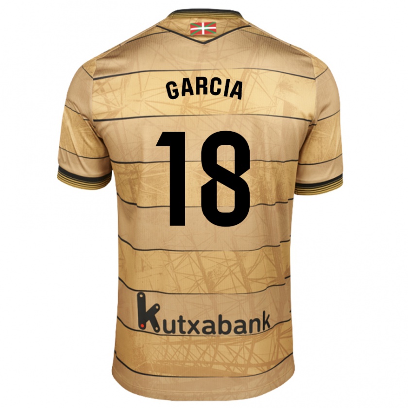 Kandiny Gyermek Eder García #18 Barna Idegenbeli Jersey 2024/25 Mez Póló Ing