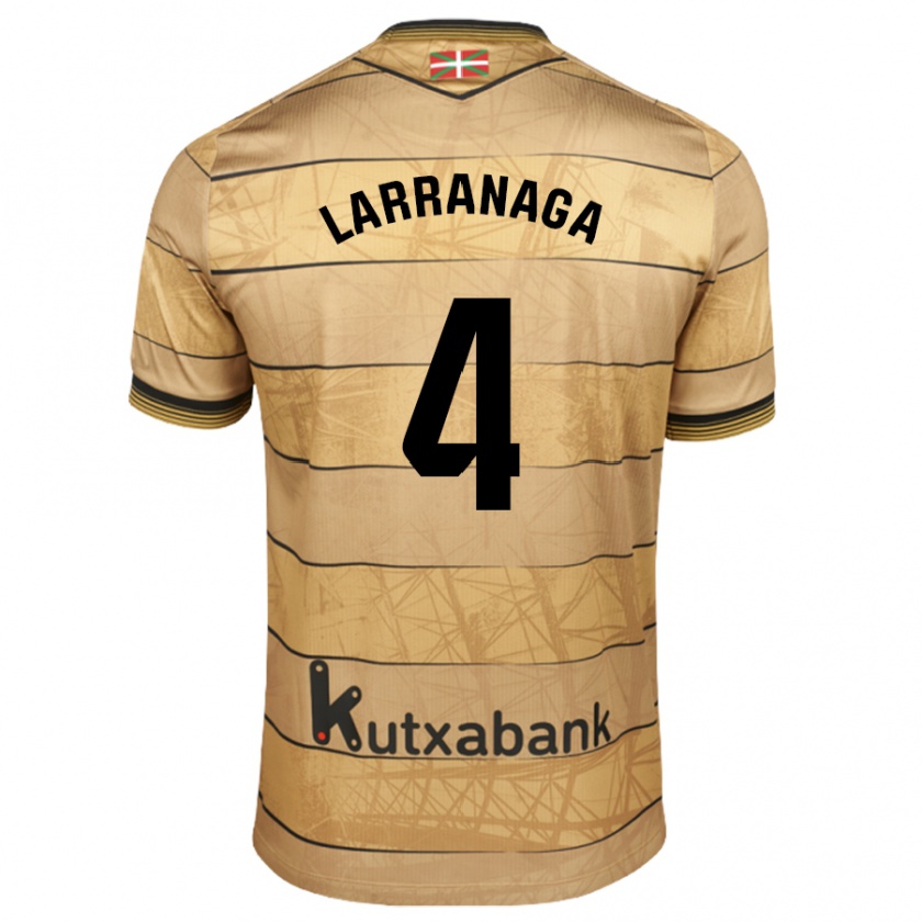 Kandiny Gyermek Aitor Larrañaga #4 Barna Idegenbeli Jersey 2024/25 Mez Póló Ing