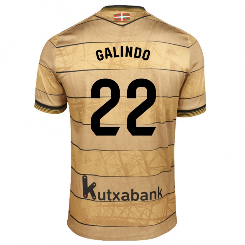 Kandiny Gyermek Iker Galindo #22 Barna Idegenbeli Jersey 2024/25 Mez Póló Ing