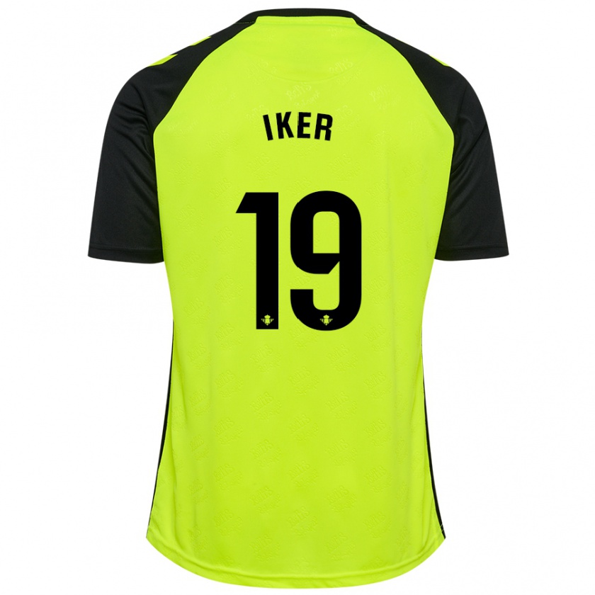 Kandiny Gyermek Iker Losada #19 Fluoreszkáló Sárga Fekete Idegenbeli Jersey 2024/25 Mez Póló Ing