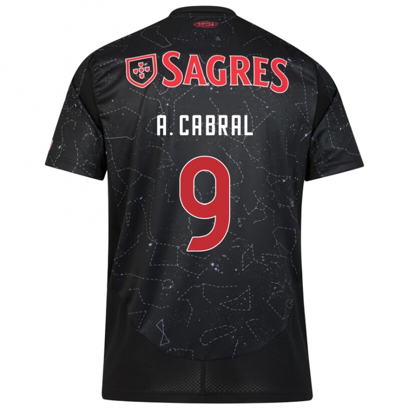 Kandiny Gyermek Arthur Cabral #9 Fekete Piros Idegenbeli Jersey 2024/25 Mez Póló Ing