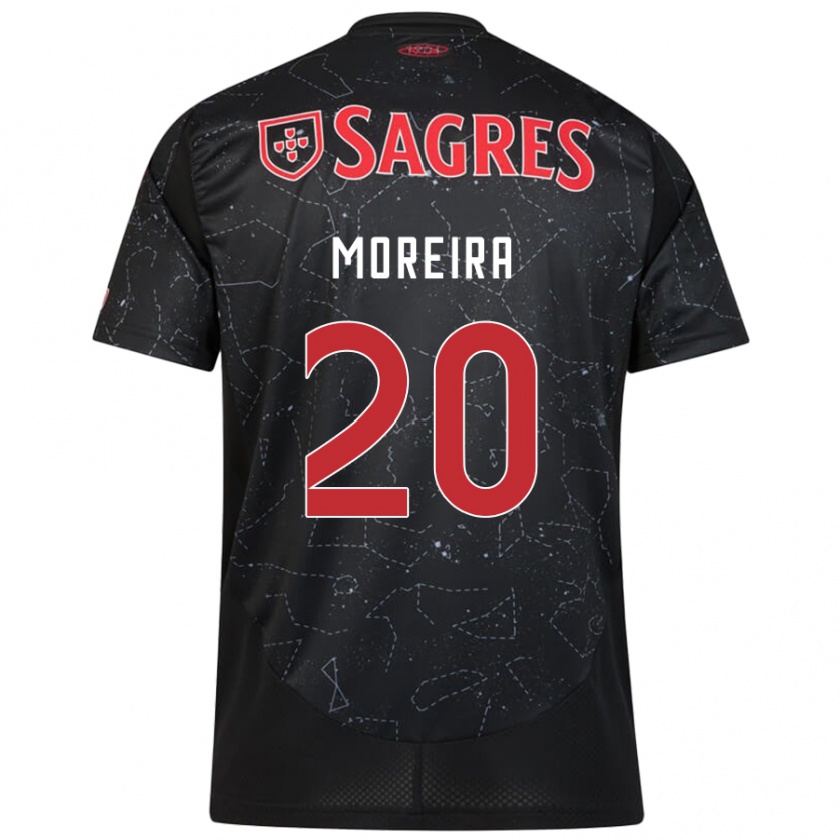 Kandiny Gyermek André Moreira #20 Fekete Piros Idegenbeli Jersey 2024/25 Mez Póló Ing