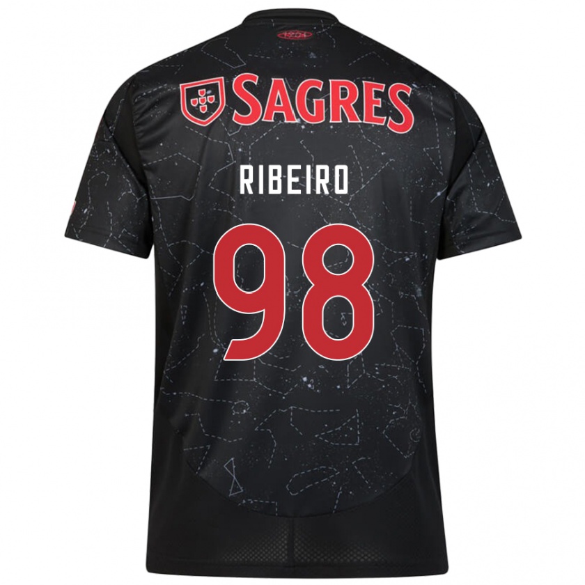 Kandiny Gyermek Ricardo Ribeiro #98 Fekete Piros Idegenbeli Jersey 2024/25 Mez Póló Ing