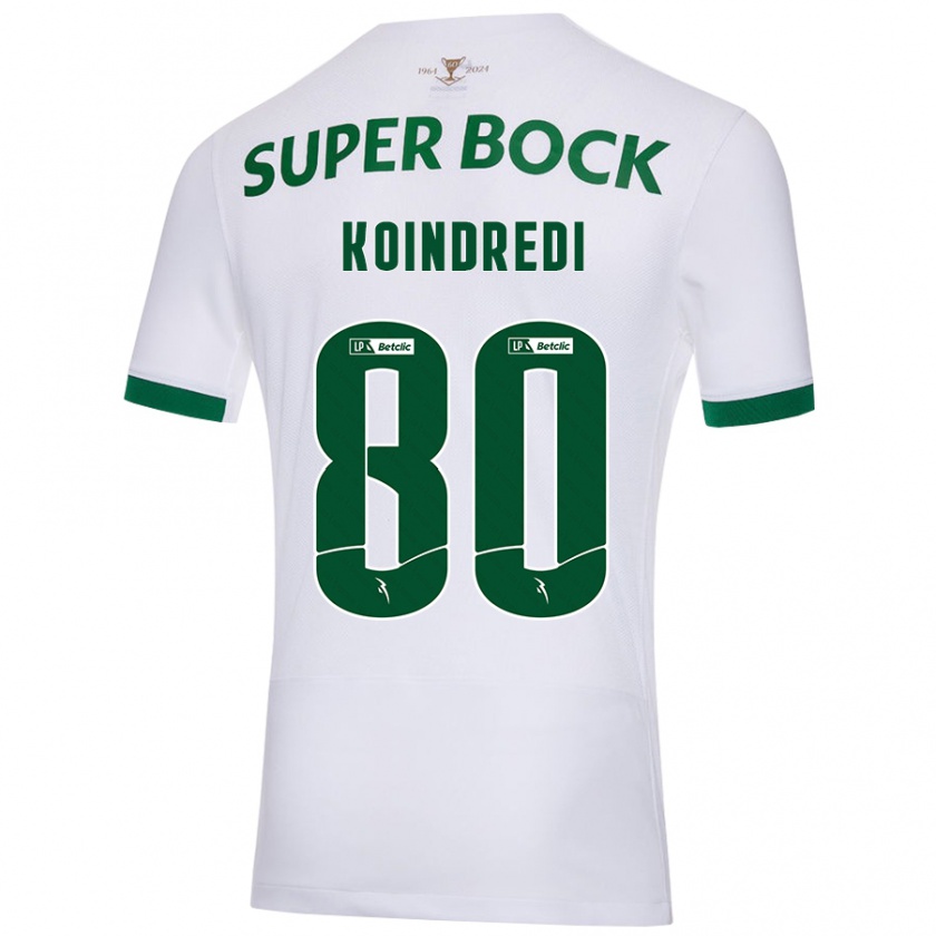 Kandiny Gyermek Koba Koindredi #80 Fehér Zöld Idegenbeli Jersey 2024/25 Mez Póló Ing