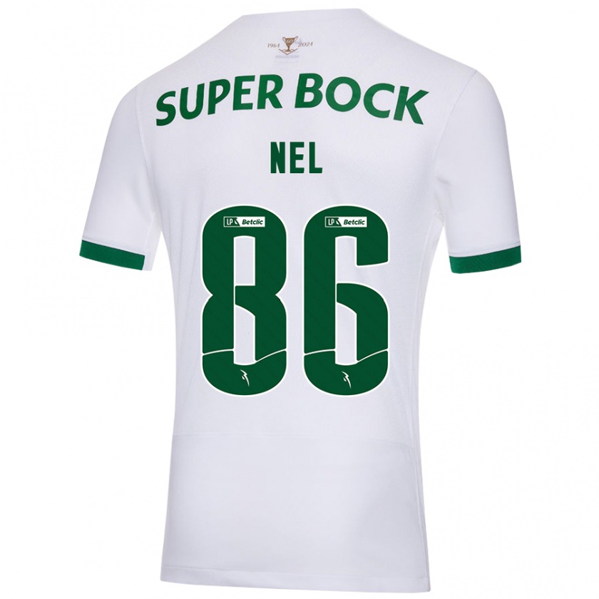 Kandiny Gyermek Rafael Nel #86 Fehér Zöld Idegenbeli Jersey 2024/25 Mez Póló Ing