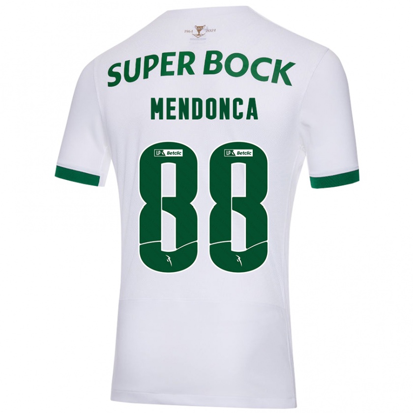 Kandiny Gyermek Manuel Mendonça #88 Fehér Zöld Idegenbeli Jersey 2024/25 Mez Póló Ing