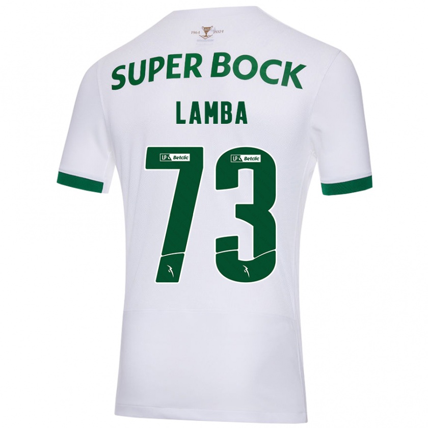 Kandiny Gyermek Chico Lamba #73 Fehér Zöld Idegenbeli Jersey 2024/25 Mez Póló Ing