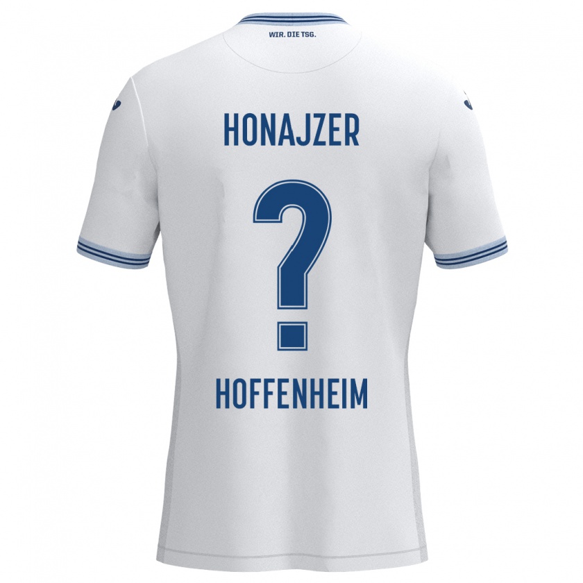 Kandiny Gyermek Alex Honajzer #0 Fehér Kék Idegenbeli Jersey 2024/25 Mez Póló Ing