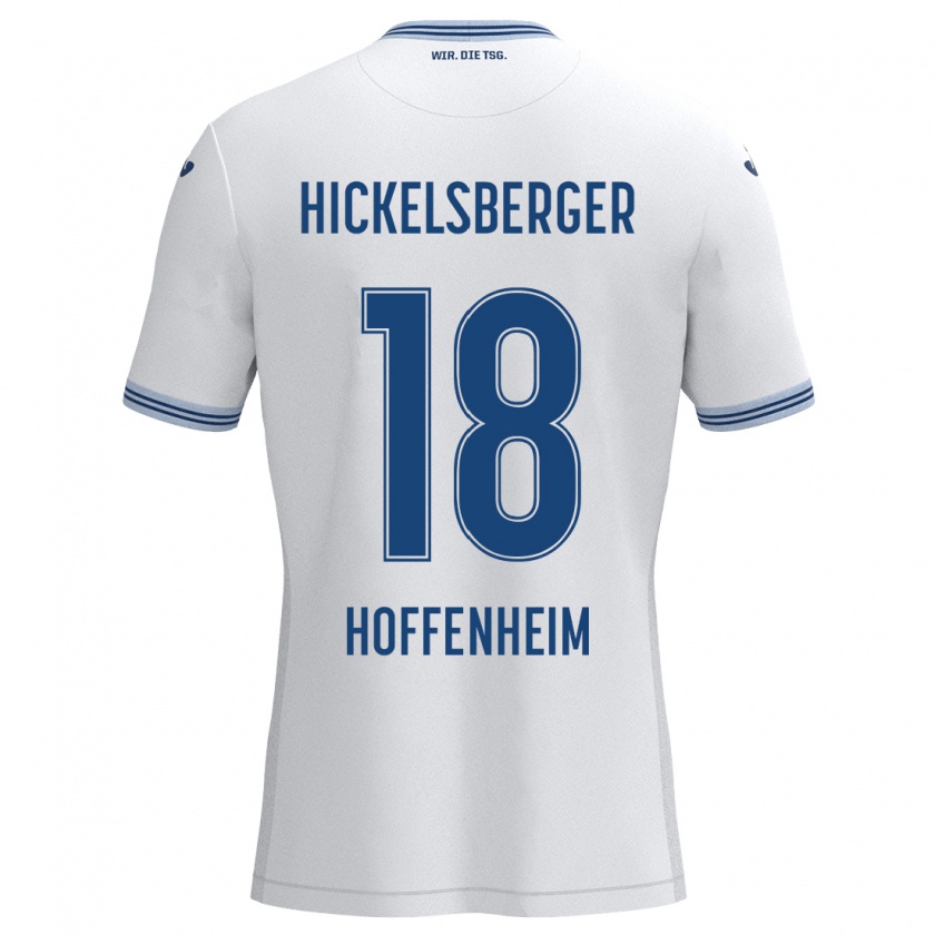 Kandiny Gyermek Julia Hickelsberger #18 Fehér Kék Idegenbeli Jersey 2024/25 Mez Póló Ing