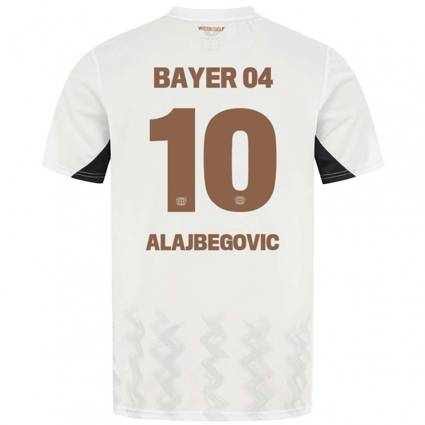 Kandiny Gyermek Kerim Alajbegovic #10 Fehér Fekete Idegenbeli Jersey 2024/25 Mez Póló Ing