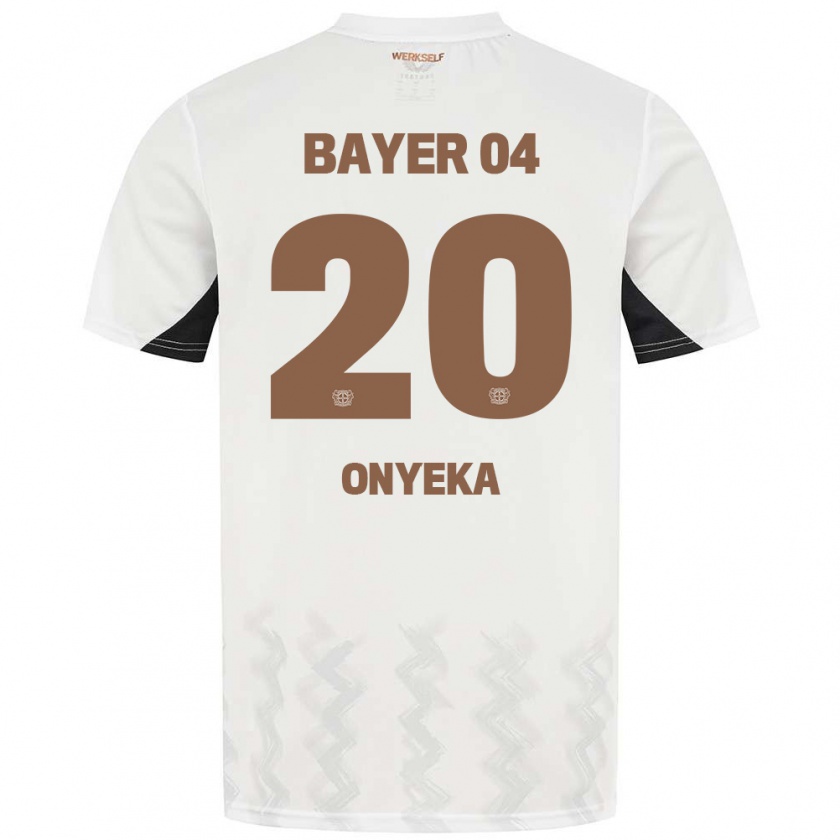 Kandiny Gyermek Francis Onyeka #20 Fehér Fekete Idegenbeli Jersey 2024/25 Mez Póló Ing