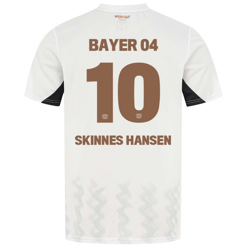 Kandiny Gyermek Synne Skinnes Hansen #10 Fehér Fekete Idegenbeli Jersey 2024/25 Mez Póló Ing