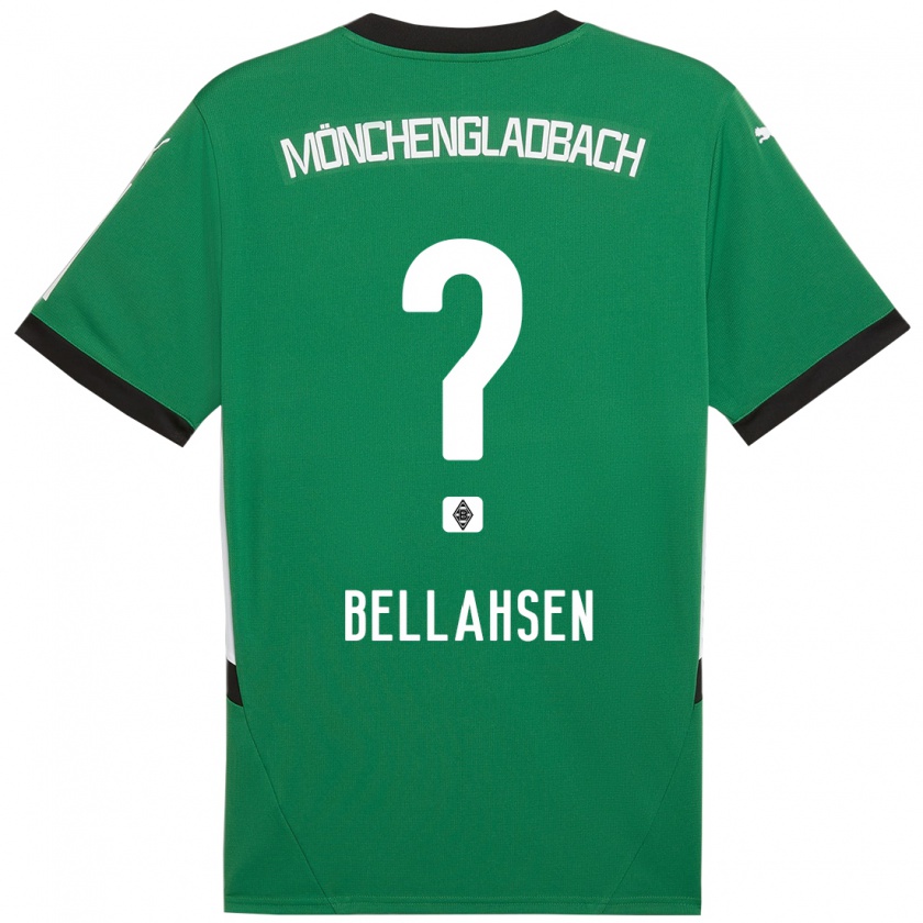 Kandiny Gyermek Joseph Bellahsen #0 Zöld Fehér Idegenbeli Jersey 2024/25 Mez Póló Ing