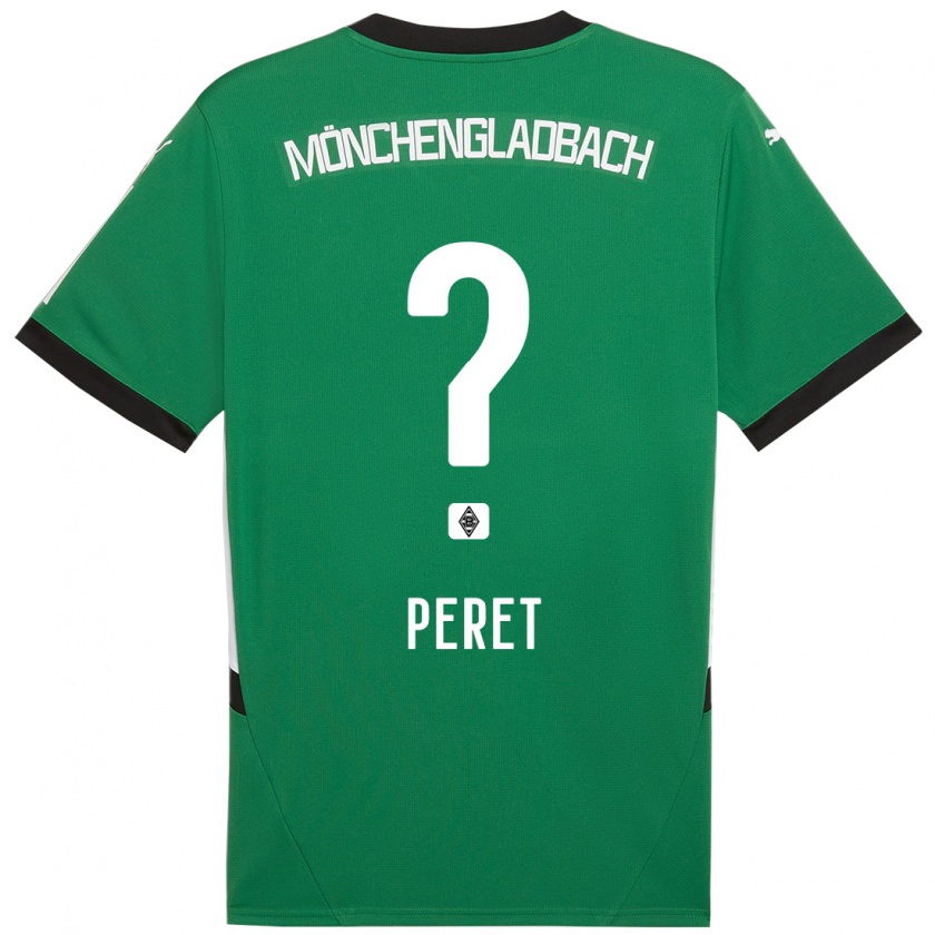 Kandiny Gyermek Jakub Peret #0 Zöld Fehér Idegenbeli Jersey 2024/25 Mez Póló Ing