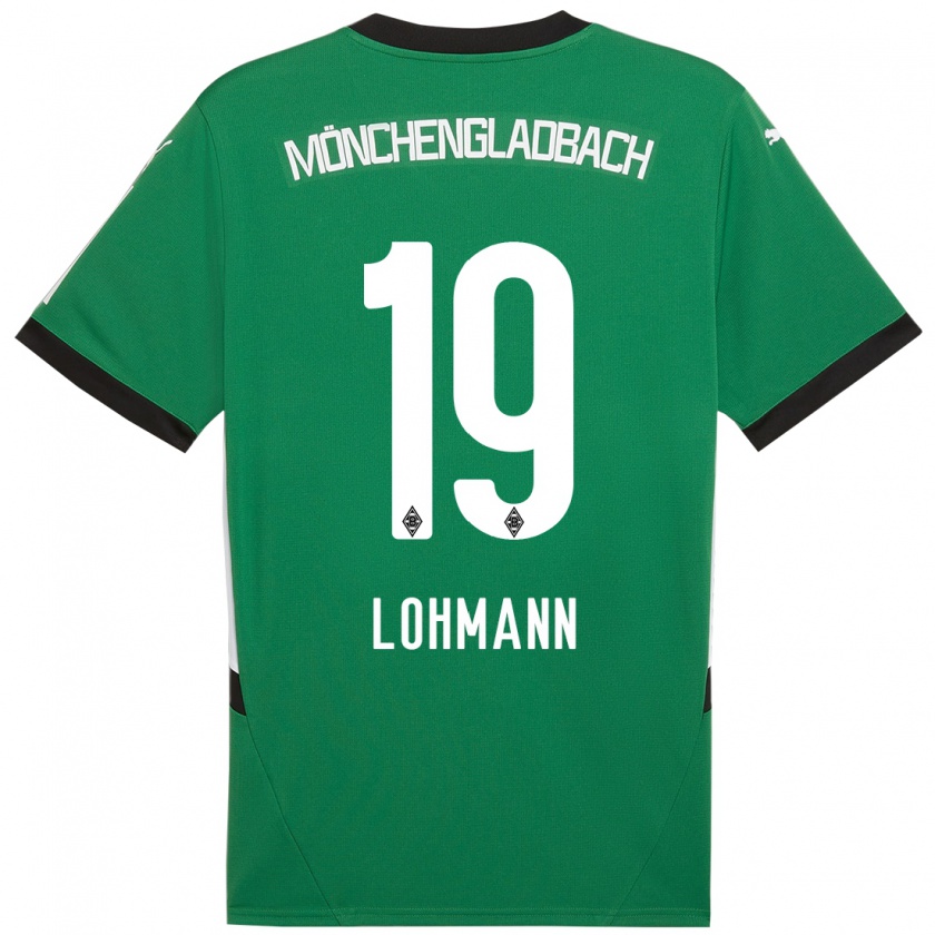 Kandiny Gyermek Mona Lohmann #19 Zöld Fehér Idegenbeli Jersey 2024/25 Mez Póló Ing